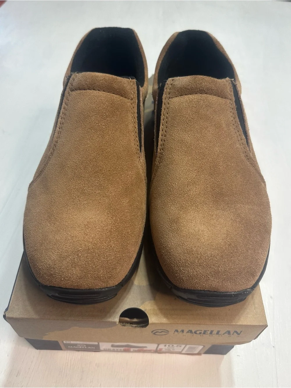 Magellan Outdoors Grayson Suede Slip On Shoes Men’s 10.5D Brown Casual Comfort